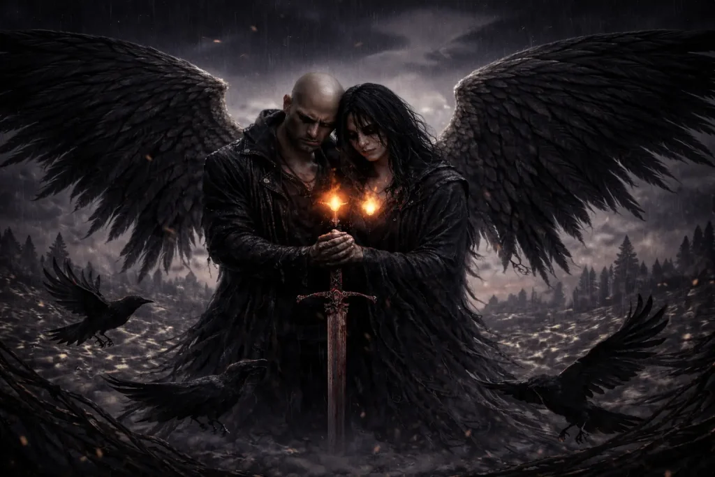 Angels of raven